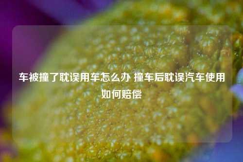 车被撞了耽误用车怎么办 撞车后耽误汽车使用如何赔偿