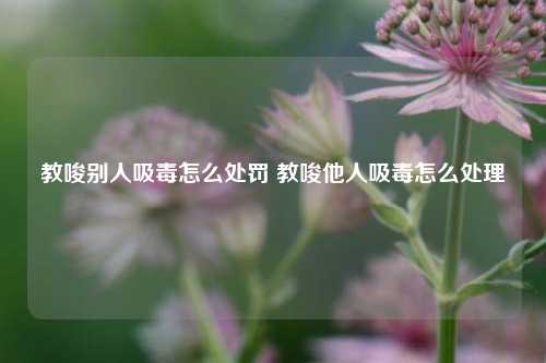 教唆别人吸毒怎么处罚 教唆他人吸毒怎么处理