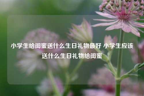 小学生给闺蜜送什么生日礼物最好 小学生应该送什么生日礼物给闺蜜