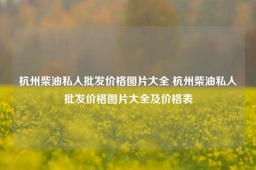 杭州柴油私人批发价格图片大全 杭州柴油私人批发价格图片大全及价格表