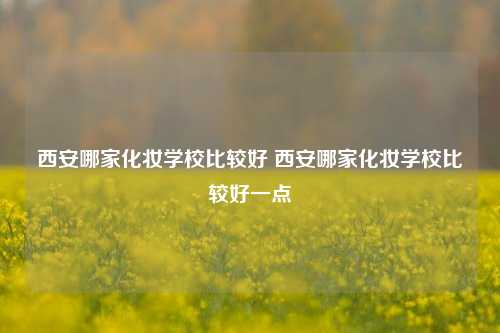 西安哪家化妆学校比较好 西安哪家化妆学校比较好一点