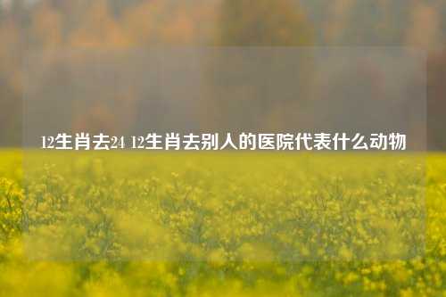 12生肖去24 12生肖去别人的医院代表什么动物