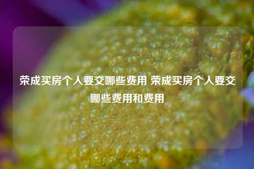 荣成买房个人要交哪些费用 荣成买房个人要交哪些费用和费用