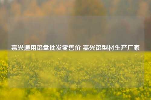 嘉兴通用铝盘批发零售价 嘉兴铝型材生产厂家