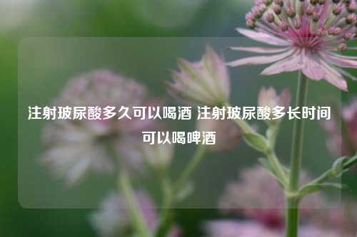 注射玻尿酸多久可以喝酒 注射玻尿酸多长时间可以喝啤酒